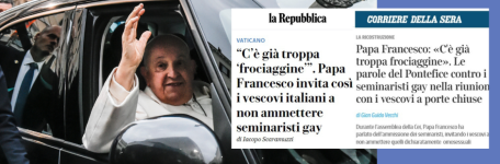Il Papa, la "frociaggine" e i fessi che abboccano sempre (di Franco Marino)
